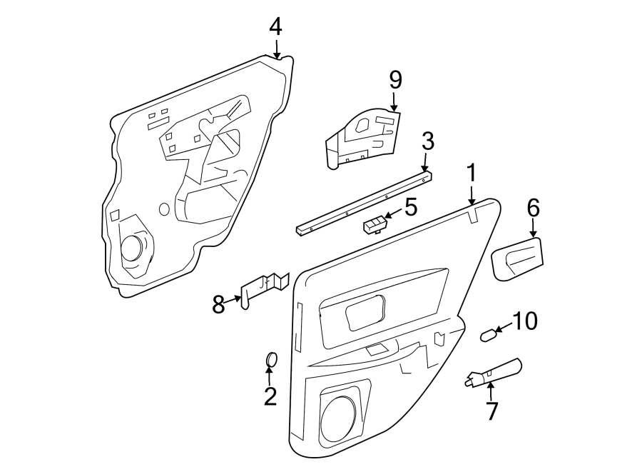Cadillac Cts Trim Panel Retainer Door Clip Rear