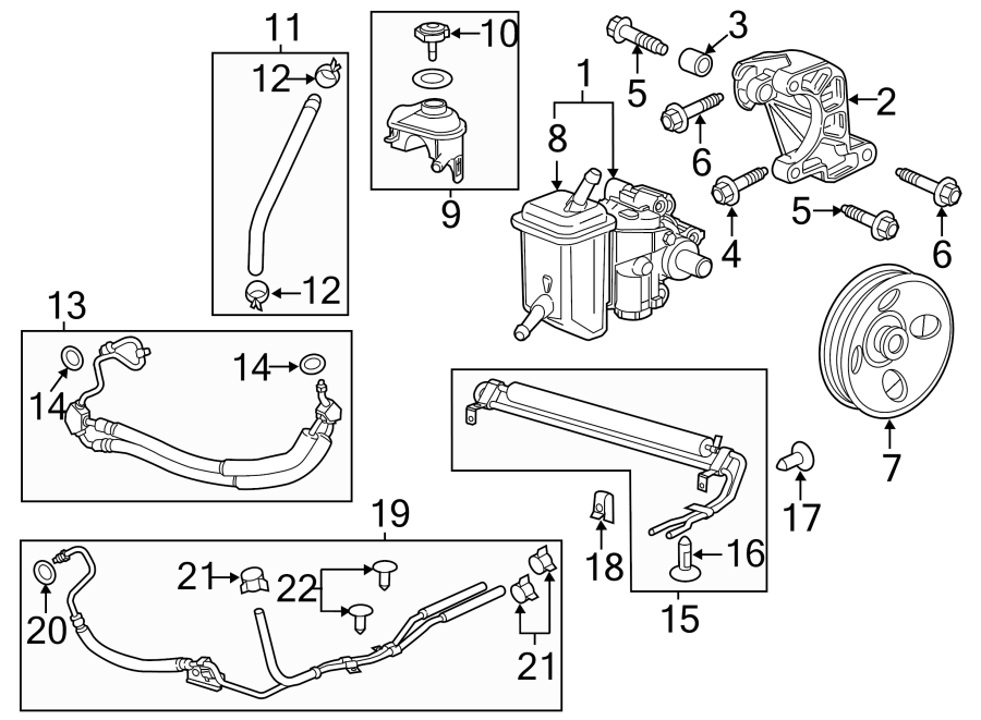 Chevrolet Impala Power Steering Pump 22866404 GM Parts Wholesale