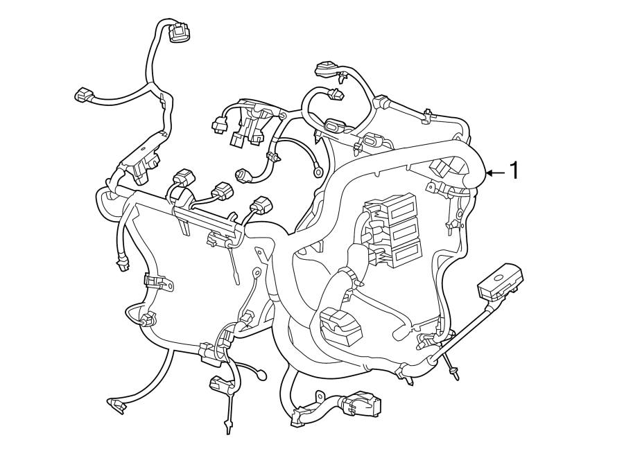 Chevrolet Impala Engine Wiring Harness. 3.6 liter, gas. 3.6 liter, w/o