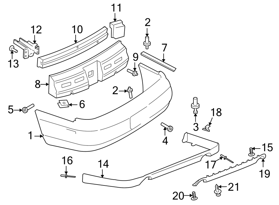 Chevrolet Monte Carlo Bumper Impact Bar Rear