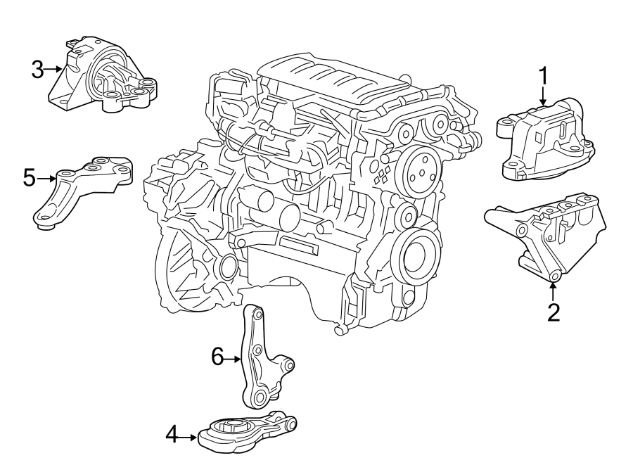 Chevrolet Sonic Automatic Transmission Mount. ENGINE, Replace, BEARINGS