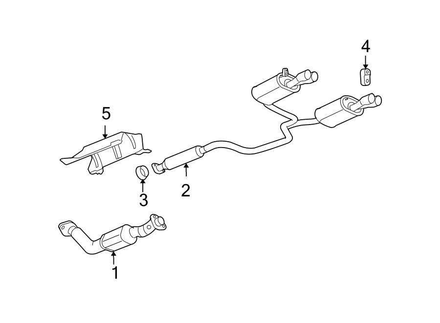 Pontiac Grand Prix Catalytic Converter. CATALYTIC CONVERTER. Converter AND pipe. 5.3 LITER 2002 Pontiac Grand Prix Exhaust System Diagram