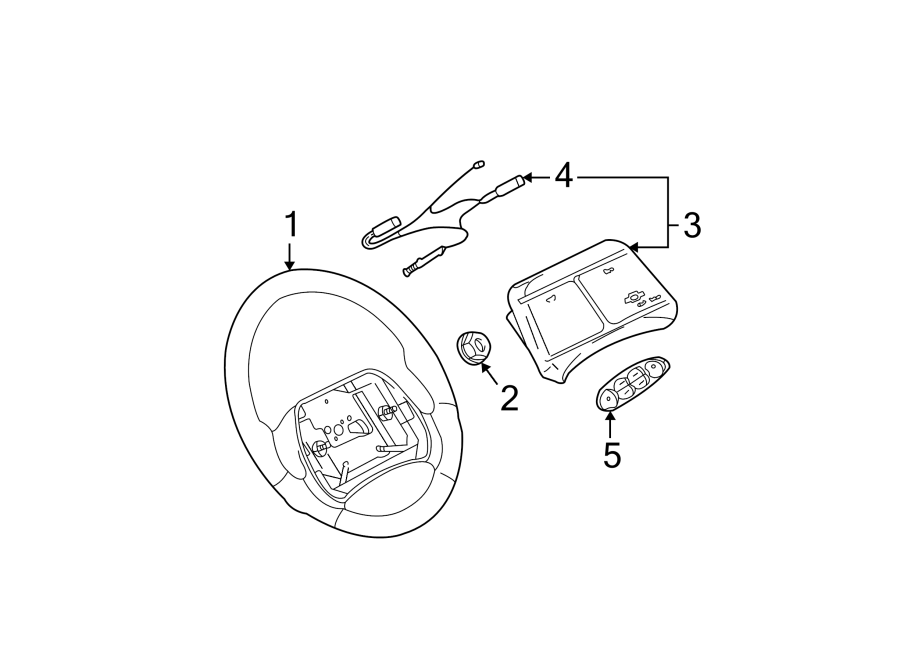 Pontiac Sunfire Steering Wheel. Cavalier. Graphite. Vinyl - 22671775