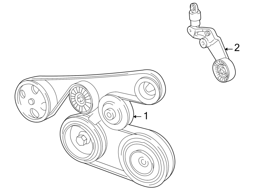 Pontiac Vibe Tensioner. Belt. Accessory. Drive. Serpentine. Strut