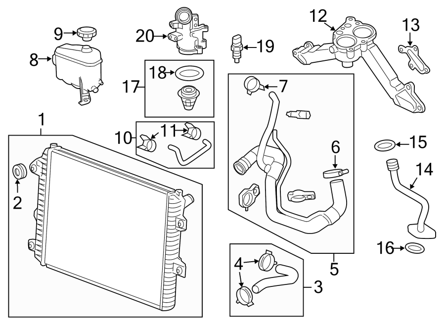 Chevrolet Silverado 2500 HD Engine Coolant Overflow Hose ...