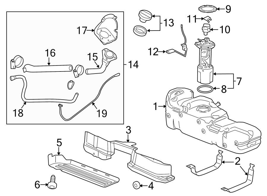 GMC Sierra 2500 HD Electric Fuel Pump. Fuel Pump and Sender Assembly