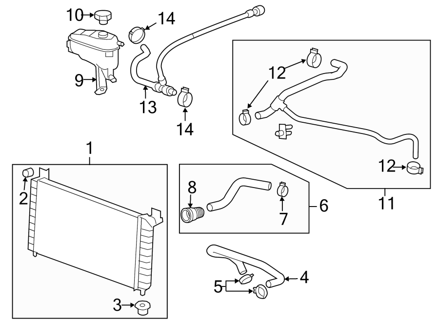 Chevrolet Silverado 2500 HD Radiator Coolant Hose (Lower). 6.0 LITER