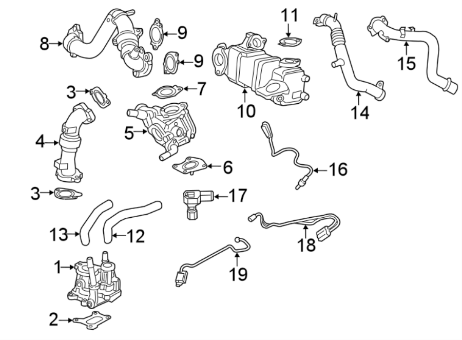 Chevrolet Silverado 2500 Hd Egr Tube Engine Coolant Hose