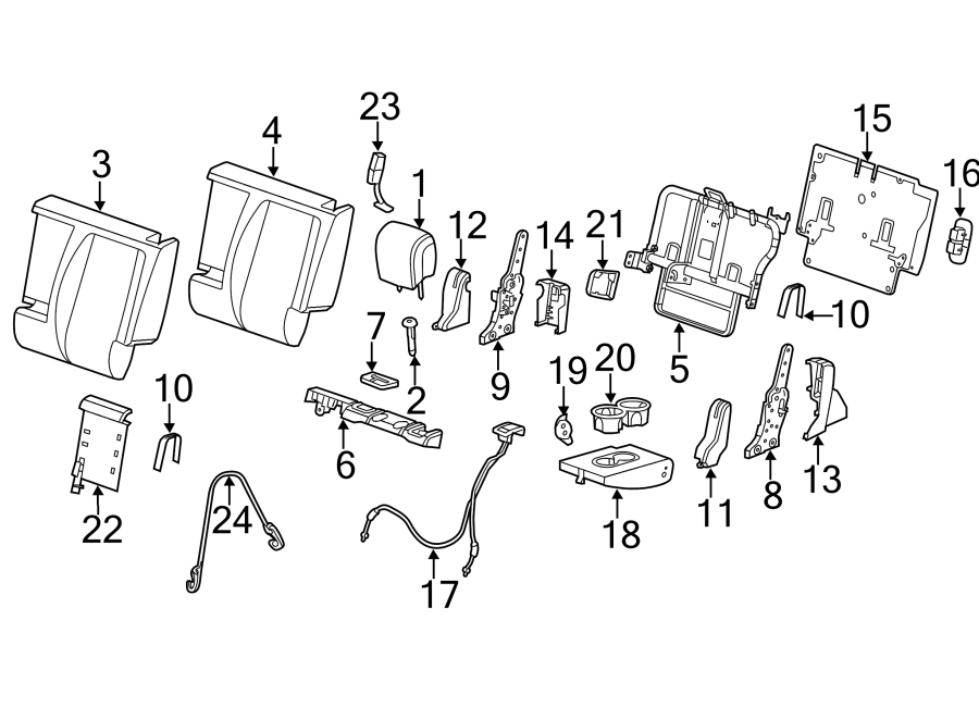 Chevrolet Equinox Seat Back Recliner Adjustment Handle (Right). SEAT