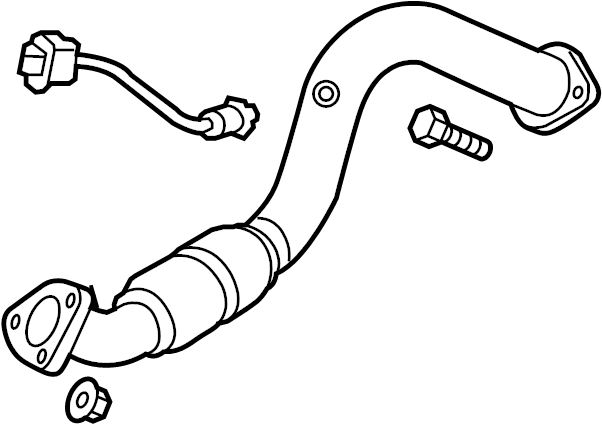 Chevrolet Sonic Exhaust Crossover Pipe. EXHAUST PIPE. Front pipe. 1.4