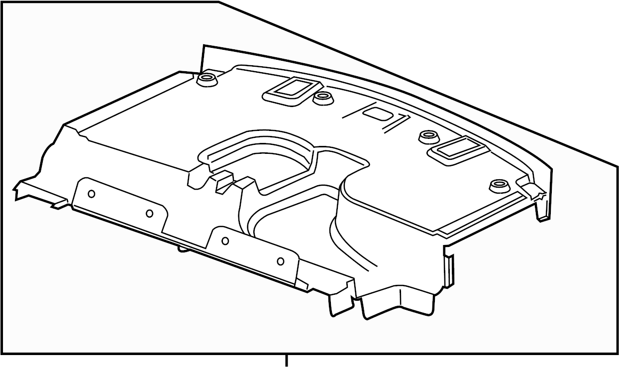 Chevrolet Malibu Spare Tire Compartment Cover (Rear). PACKAGE TRAY, W